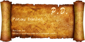 Patay Dániel névjegykártya